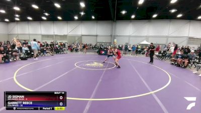 152 lbs Placement Matches (8 Team) - JD Sigman, Oklahoma Blue vs Garrett Reece, Colorado