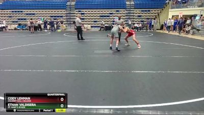 113 lbs Quarterfinal - Cody Lehman, Calvert Hall College vs Ethan Valdisera, St. Mary`s Ryken