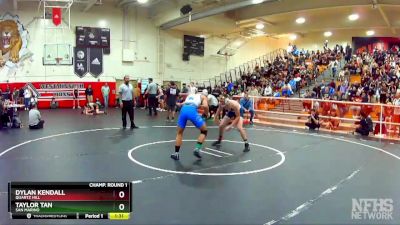 126 lbs Champ. Round 1 - Dylan Kendall, Quartz Hill vs Taylor Tan, San Marino