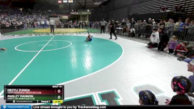 41-45 lbs Semifinal - Paisley Mannon, Steelclaw Wrestling Club vs Meztli Zuniga, Team Aggression Wrestling Club