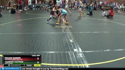 58 lbs Cons. Semi - Maleah Barker, Arlington Wrestling Club vs Cadence Aultman, Unattached