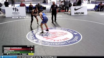 132 lbs Cons. Round 3 - Drew Petty, South Torrance High School Wrestling vs Dominic Garingarao, California