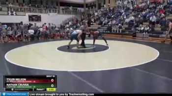 152 lbs 2nd Wrestleback (8 Team) - Tyler Nelson, Mt. Pisgah Christian School vs Nathan Cruver, Landmark Christian School
