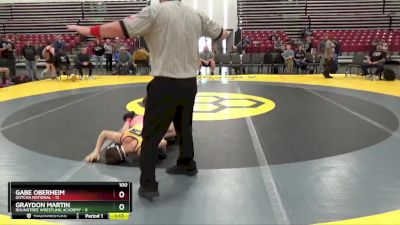 100 lbs Round 2 (8 Team) - Graydon Martin, Roundtree Wrestling Academy vs Gabe Oberheim, Gotcha National