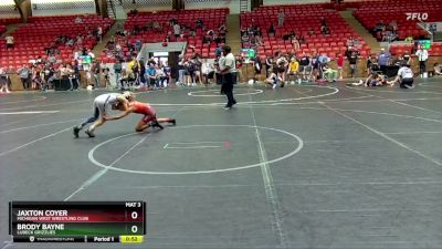 68 lbs Quarterfinal - Brody Bayne, Lubeck Grizzlies vs Jaxton Coyer, Michigan West Wrestling Club