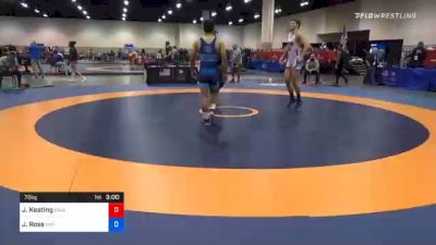 70 kg Prelims - Jake Keating, Cavalier Wrestling Club vs Jonathan Ross, Mat-Town USA