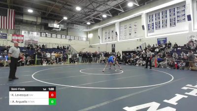 144 lbs Semifinal - Kyle Levesque, Xavier vs Antonio Arguello, Newtown