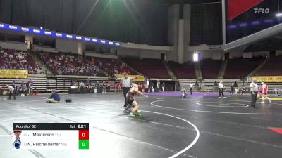 157 lbs Round Of 32 - Jay Masterson, Texas Tech vs Noah Reichelderfer, Penn State WC