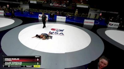 108 lbs Quarterfinal - Julian Gonzalez, Shafter Youth Wrestling vs Josiah Ruelas, California