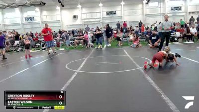 52 lbs Round 4 (6 Team) - Greyson Bosley, U2 Upstate Uprising vs Easton Wilson, 84 Athletes