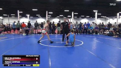 110 lbs Placement Matches (16 Team) - Helo Blackwell, California vs Tomas Campian, Florida