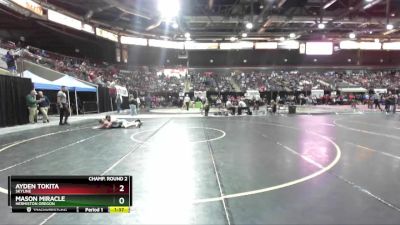 106 lbs Champ. Round 2 - Mason Miracle, Hermiston Oregon vs Ayden Tokita, Skyline