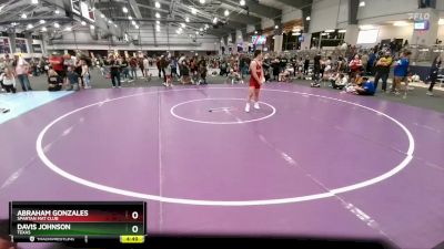 150 lbs Cons. Round 1 - Abraham Gonzales, Spartan Mat Club vs Davis Johnson, Texas