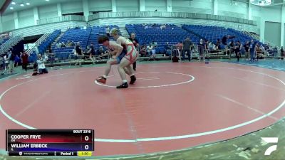 195 lbs Semifinal - Cooper Frye, OH vs William Erbeck, IL