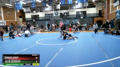 66-70 lbs Round 2 - Jacob Dennison, Charger Wrestling Club vs Makana Faifai, Roy Wrestling Club