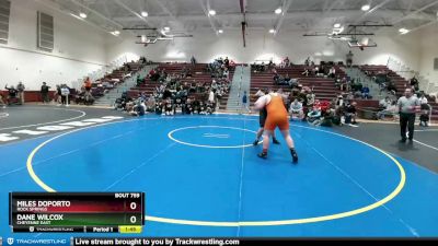 285 lbs Semifinal - Dane Wilcox, Cheyenne East vs Miles Doporto, Rock Springs