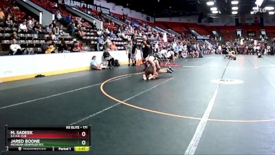 171 lbs Cons. Round 3 - M. Sadeek, S.C.A.R. Cub vs Jared Boone, Michigan Grappler RTC