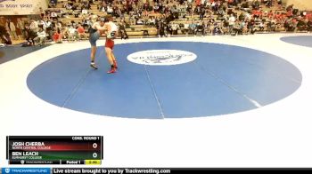 141 lbs Cons. Round 1 - Josh Cherba, North Central College vs Ben Leach, Elmhurst College