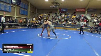 197 lbs Cons. Semi - Jacob Potts, Vanguard University (Calif.) vs Andrew Herrera, Southern Oregon University (Ore.)