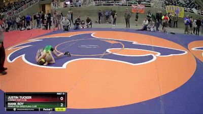 77 lbs Quarterfinal - Justin Tucker, Cowboy Mat Club vs Hank Roy, Pendleton Wrestling Club