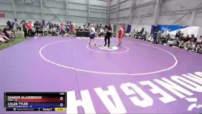 220 lbs Round 3 - Zander Glazebrook, Iowa vs Caleb Tyler, Pennsylvania Blue