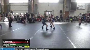 84 lbs Round 2 (8 Team) - Kyler Thier, Railroad City Riders vs Bentley Schmidt, 84 Athletes