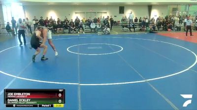 197 lbs Cons. Round 3 - Daniel Eckley, Delaware Valley University vs Joe Embleton, Messiah University