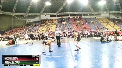 125 lbs Semis (4 Team) - Benjamin Pope, Ottawa University vs Nathan Rizek, Doane University