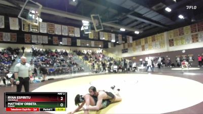 132 lbs Cons. Round 6 - Matthew Orbeta, Poway vs Ryan Espiritu, Vacaville