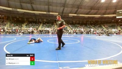 85 lbs Quarterfinal - Blaise Wilson, Warrior Ridge vs Jaguar Madyun, SuperStar Wrestling