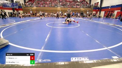 98 lbs Semifinal - Tristan Peters, Claremore Wrestling Club vs Riley Bradley, Team Tulsa Wrestling Club