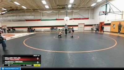 70 lbs Round 1 - Marshall Brown, Greybull MS vs Willaim Taylor, Powell Middle School