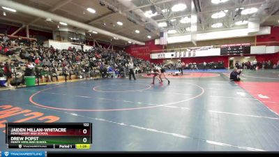 122 lbs Champ. Round 1 - Drew Popst, Monte Vista High School vs Jaiden Millan-Whitacre, Montgomery High School