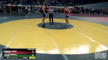 6A-160 lbs Champ. Round 2 - Jacob Marical, Westview vs Keagan Lopez, Clackamas