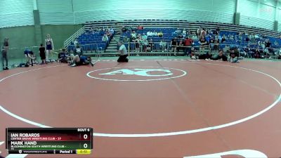 132 lbs Round 2 (6 Team) - Ian Robards, Center Grove Wrestling Club vs Mark Hand, Bloomington South Wrestling Club