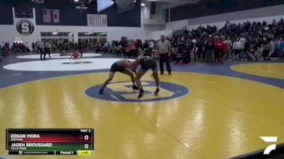 132 lbs Quarterfinal - Jaden Broussard, Villa Park vs Edgar Mora, Mayfair