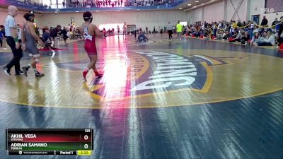 125 lbs Quarterfinal - Akhil Vega, Stevens vs Adrian Samano, Ferrum