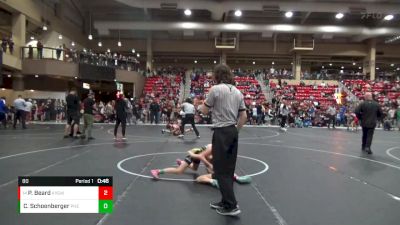 80 lbs Cons. Round 2 - Presley Beard, Kansas Young Guns Wrestling Cl vs Cruz Schoenberger, PHENOM