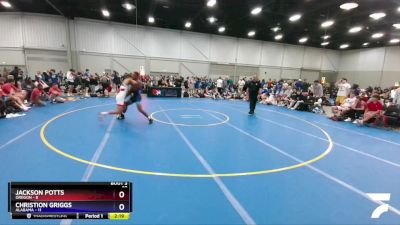 160 lbs Quarterfinals (8 Team) - Jackson Potts, Oregon vs Christion Griggs, Alabama