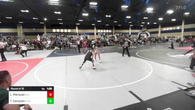 116 lbs Round Of 16 - Lucas Marquez, Wlv Jr Wrestling vs Tomas Campian, Gladiator WC