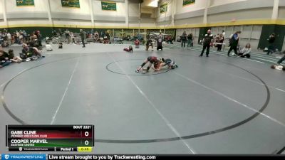 90 lbs Cons. Round 2 - Cooper Marvel, Eastside United vs Gabe Cline, Pioneer Wrestling Club