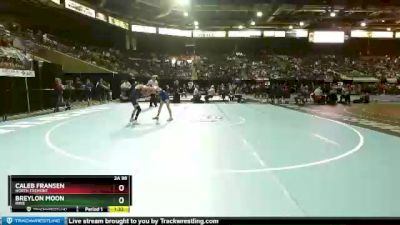 2A 98 lbs Quarterfinal - Caleb Fransen, North Fremont vs Breylon Moon, Ririe