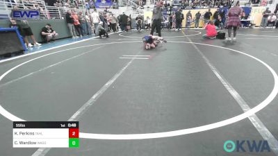 55 lbs Consolation - Knox Perkins, Tahlequah Wrestling Club vs Clayton Wardlow, Wagoner Heat