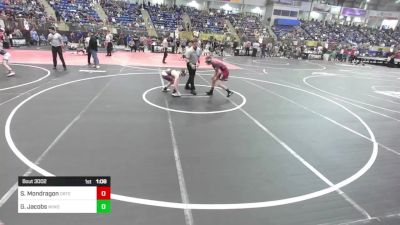 100 lbs Round Of 64 - Shawn Mondragon, Ortega Middle School vs Grayson Jacobs, Windsor Middle School