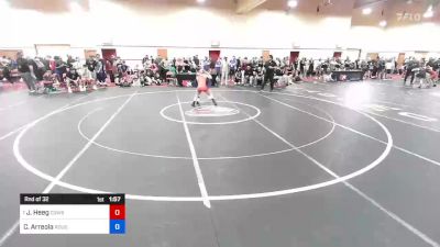 52 kg Rnd Of 32 - Justus Heeg, Cowboy Wrestling Club vs Christopher Arreola, Rough House Wrestling