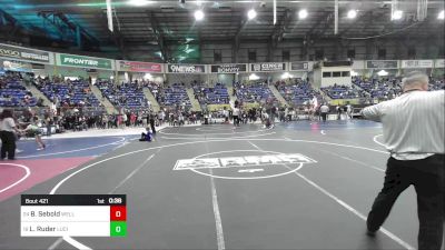 110 lbs Consi Of 8 #1 - Brayden Sebold, Wellington vs Logan Ruder, Lucile Erwin Middle School