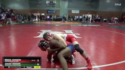 184 lbs Cons. Round 2 - Brock Johnson, Huntingdon College vs Savian Graham, Montevallo Unattached