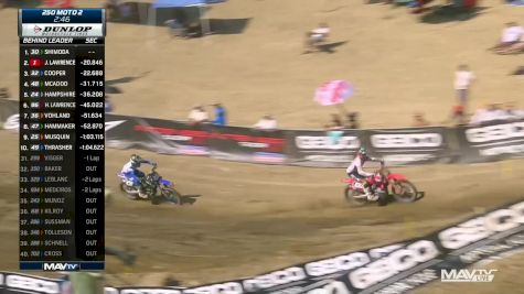 Rookies Chance Hymas And Haiden Deegan Battle During 250 Moto 2 | Fox Raceway II National