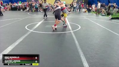 130 lbs Round 3 (8 Team) - Hunter Lawson, Ohio Gold 24k vs Gino Biondillo, Lake WC