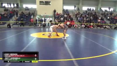 125 lbs Quarterfinal - Joey Lamparelli, Muhlenberg College vs Cody Merwin, State University Of New York At Cortland